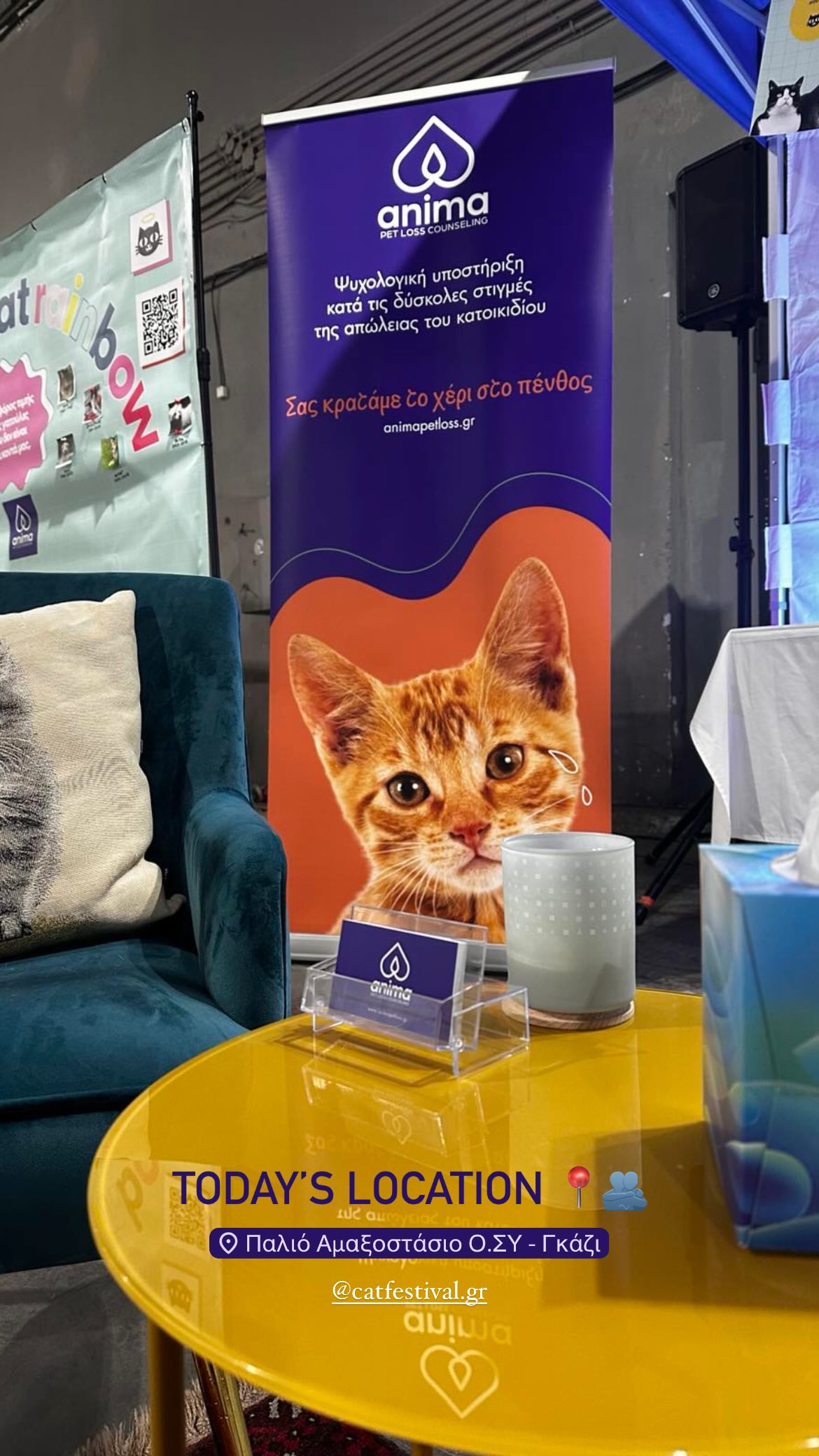 Ο χώρος του anima στην έκθεση cat festival